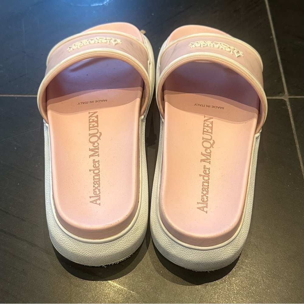 Alexander McQueen Blush Rubber Slides